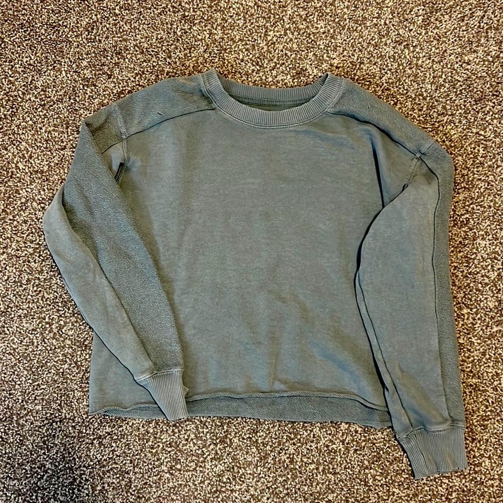 Crop sweatshirt, Aerie, Small, green